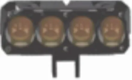 Faro 4 LED lupa rectangular 12/24V