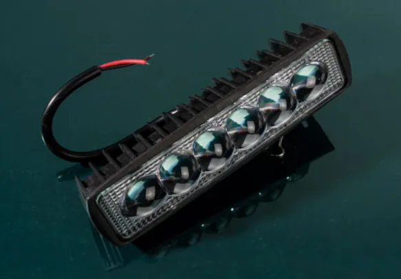 Faro 6 LEDs rectangular 12/24V
